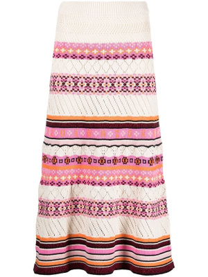 

Stripe-geometric-panelled skirt, Kenzo Stripe-geometric-panelled skirt