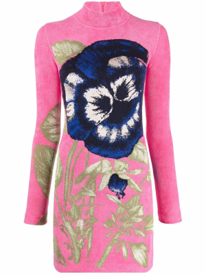 

Floral jacquard mini dress, Kenzo Floral jacquard mini dress