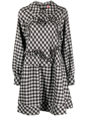 

Gingham-check midi dress, Kenzo Gingham-check midi dress