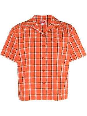 

Short-sleeve checkered buttoned shirt, Kenzo Short-sleeve checkered buttoned shirt