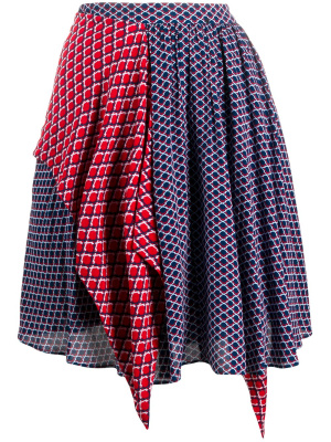 

Panelled geometric-print skirt, Kenzo Panelled geometric-print skirt