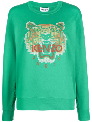 

Tiger jacquard crew-neck sweatshirt, Kenzo Tiger jacquard crew-neck sweatshirt