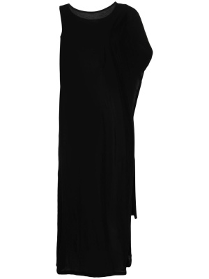 

Side-slit sleeveless midi dress, Yohji Yamamoto Side-slit sleeveless midi dress