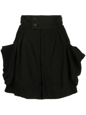 

Draped cotton shorts, Yohji Yamamoto Draped cotton shorts