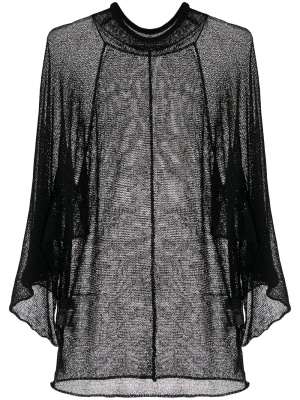 

Slit-sleeve fine-knit top, Yohji Yamamoto Slit-sleeve fine-knit top