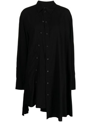 

Asymmetric hem long-sleeve shirt, Yohji Yamamoto Asymmetric hem long-sleeve shirt