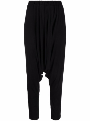 

Elasticated-waist drop crotch trousers, Yohji Yamamoto Elasticated-waist drop crotch trousers