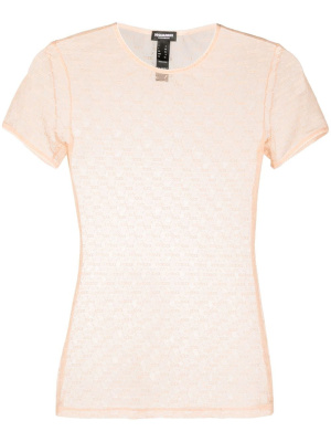 

Embroidered-logo sheer T-shirt, Dsquared2 Embroidered-logo sheer T-shirt
