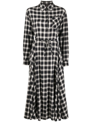 

Check print pleated dress, ASPESI Check print pleated dress