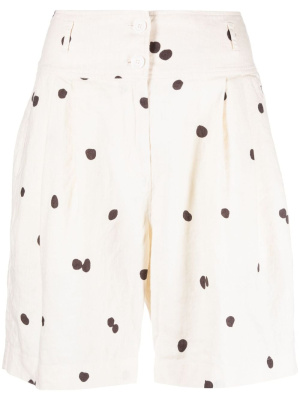

Polka dot-print pleated shorts, ASPESI Polka dot-print pleated shorts