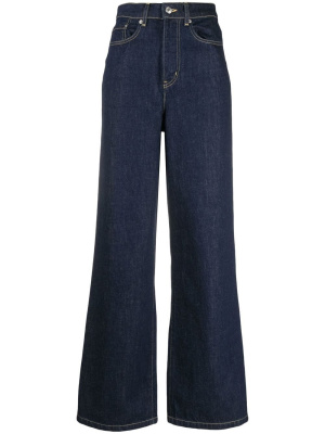 

Logo-patch wide leg jeans, Kenzo Logo-patch wide leg jeans