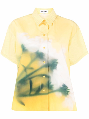 

Graphic-print short-sleeve cotton shirt, Kenzo Graphic-print short-sleeve cotton shirt