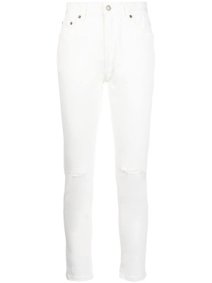 

Distressed-finish slim-cut trousers, Undercover Distressed-finish slim-cut trousers