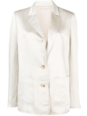 

Notched-lapels satin-finish blazer, Helmut Lang Notched-lapels satin-finish blazer