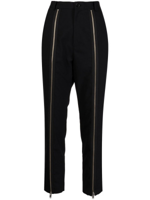 

Zip-detail wool tailored trousers, Undercover Zip-detail wool tailored trousers
