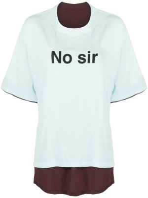 

No Sir layered T-shirt, Undercover No Sir layered T-shirt