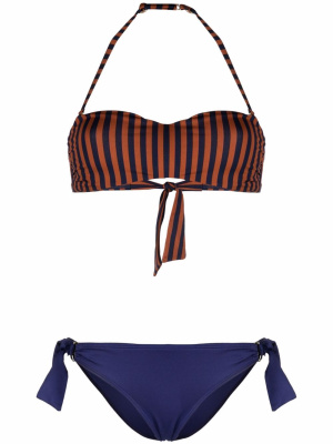 

Striped colour-block bikini, Emporio Armani Striped colour-block bikini