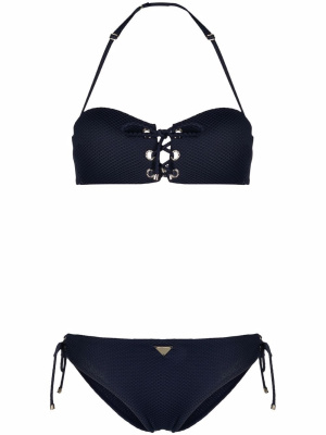 

Logo-plaque tie-side bikini, Emporio Armani Logo-plaque tie-side bikini