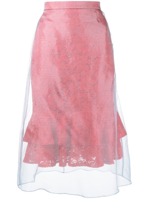 

Tulle-overlay lace skirt, Undercover Tulle-overlay lace skirt