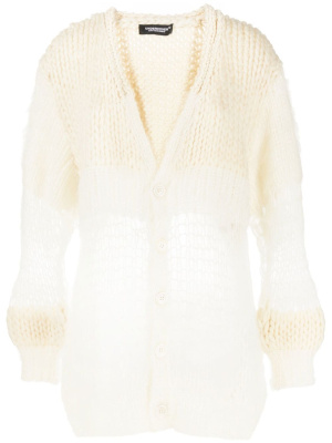 

Contrasting chunky knit cardigan, Undercover Contrasting chunky knit cardigan
