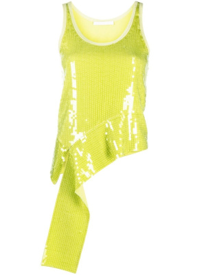 

Ruffle trim sequin top, Helmut Lang Ruffle trim sequin top