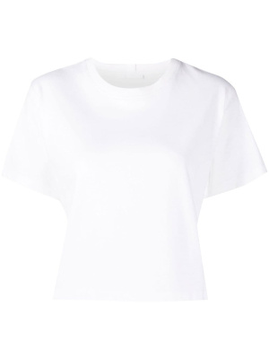 

Cropped embossed-logo T-shirt, Helmut Lang Cropped embossed-logo T-shirt