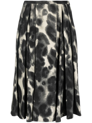 

Abstract-print pleated skirt, ASPESI Abstract-print pleated skirt