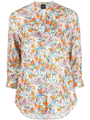 

Floral-print silk-blend blouse, ASPESI Floral-print silk-blend blouse