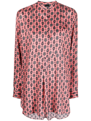 

Monogram-print long-sleeve blouse, ASPESI Monogram-print long-sleeve blouse