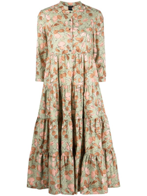 

Floral print pleated shirt dress, ASPESI Floral print pleated shirt dress