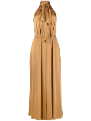 

V-neck button-detail dress, ASPESI V-neck button-detail dress