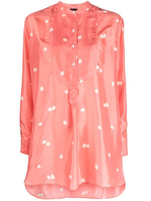 

Polka dot-print silk tunic, ASPESI Polka dot-print silk tunic