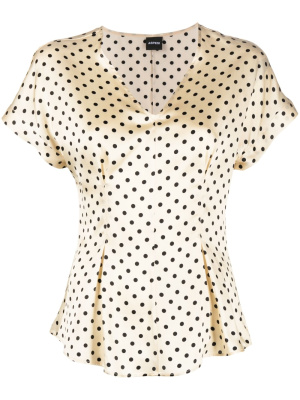 

Polka-dot flared silk blouse, ASPESI Polka-dot flared silk blouse