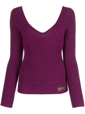 

Logo-patch ribbed jumper, Dsquared2 Logo-patch ribbed jumper
