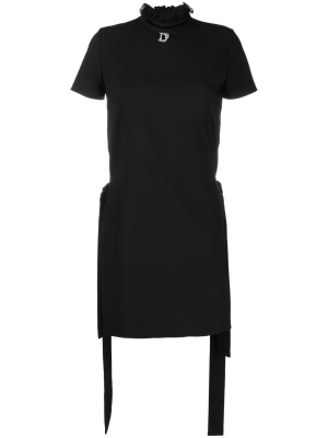 

Logo-charm ruffle-collar dress, Dsquared2 Logo-charm ruffle-collar dress