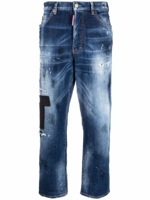 

Distressed straight-leg jeans, Dsquared2 Distressed straight-leg jeans