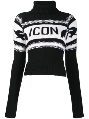 

Logo intarsia knitted jumper, Dsquared2 Logo intarsia knitted jumper