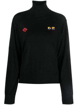 

Logo-embroidered high-neck sweatshirt, Dsquared2 Logo-embroidered high-neck sweatshirt