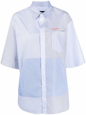 

Logo-embroidered striped shirt, Dsquared2 Logo-embroidered striped shirt