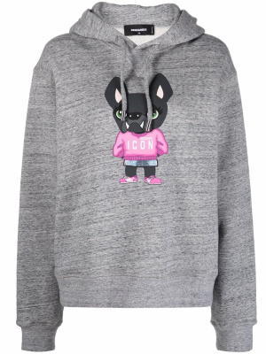 

Cartoon-print cotton hoodie, Dsquared2 Cartoon-print cotton hoodie