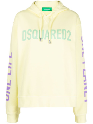 

Logo-print cotton hoodie, Dsquared2 Logo-print cotton hoodie