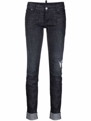 

Logo plaque ripped jeans, Dsquared2 Logo plaque ripped jeans