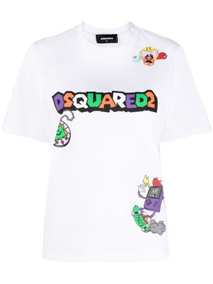 

Logo-print cotton T-shirt, Dsquared2 Logo-print cotton T-shirt
