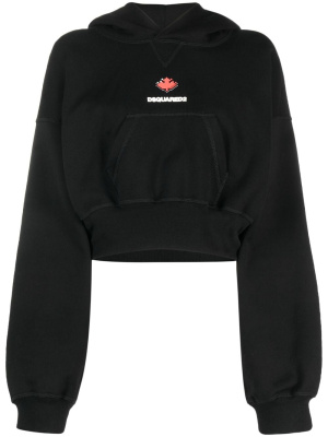 

Baseball-cap cotton cropped hoodie, Dsquared2 Baseball-cap cotton cropped hoodie