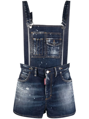 

Distressed denim playsuit, Dsquared2 Distressed denim playsuit