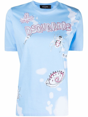 

Logo-print crewneck T-shirt, Dsquared2 Logo-print crewneck T-shirt