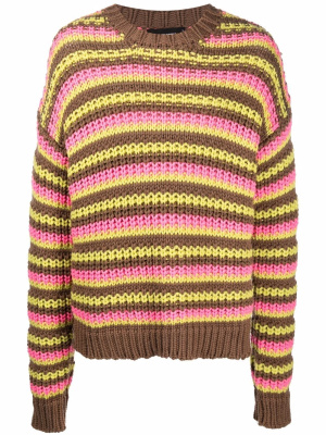 

Striped-knit wool jumper, Dsquared2 Striped-knit wool jumper