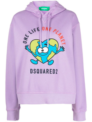 

Graphic slogan-print hoodie, Dsquared2 Graphic slogan-print hoodie