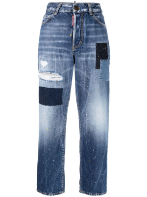 

Paint-splatter straight-leg jeans, Dsquared2 Paint-splatter straight-leg jeans