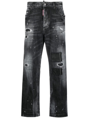 

High-rise distressed wide-leg jeans, Dsquared2 High-rise distressed wide-leg jeans